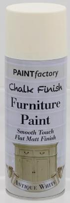 Chalk White Furniture Spray Paint – Antique White Matt Finish 400ml