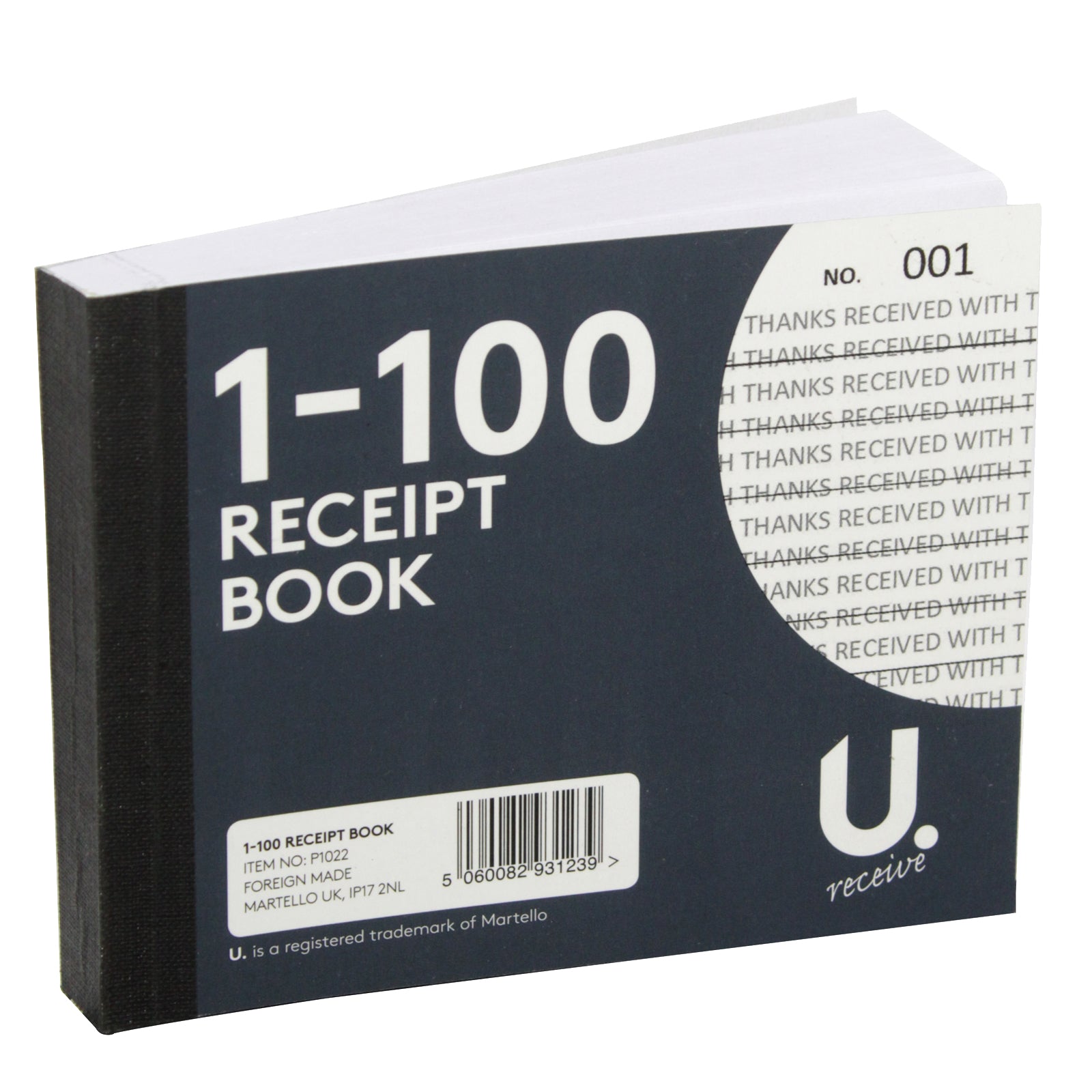 U.recive Receipt Book 1-100