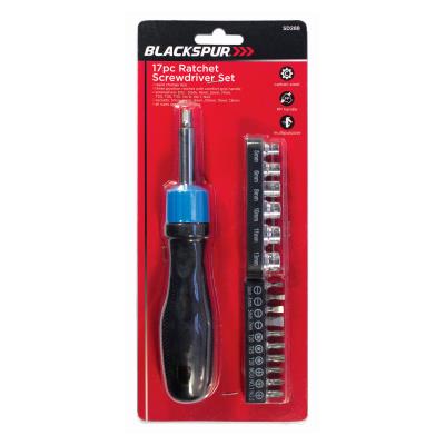 Blackspur 17Pcs Ratchet Screw Driver Set