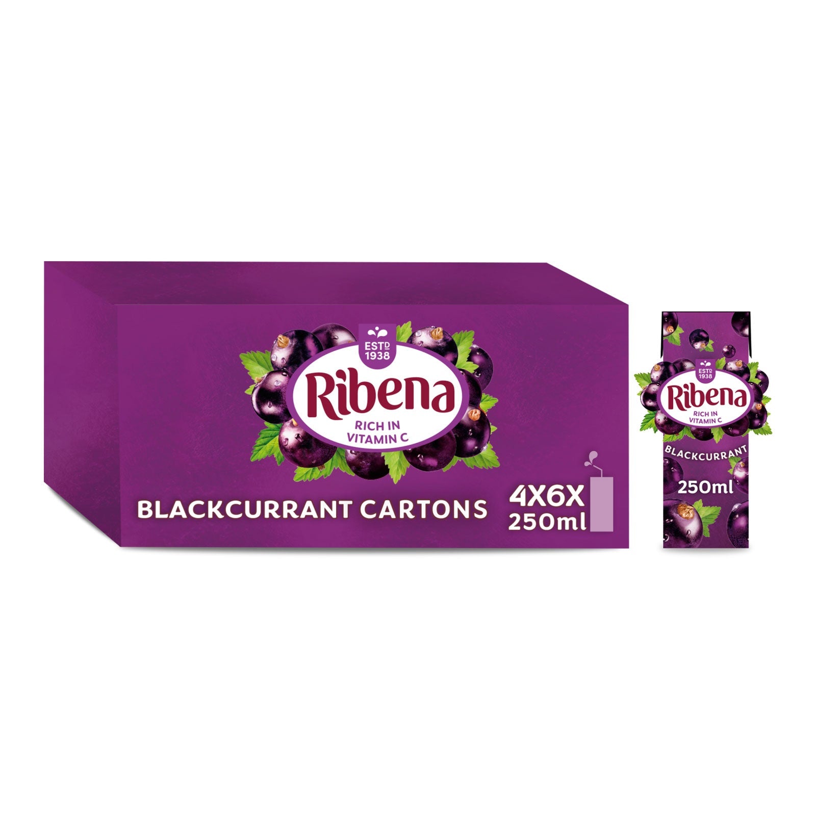 Ribena Blackcurrant Juice Pack of 6 | High Quality Beverage Product Online - Product Image