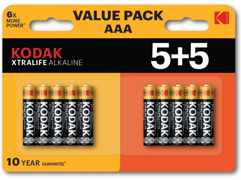 Kodak Xtralife Alkaline AAA Batteries