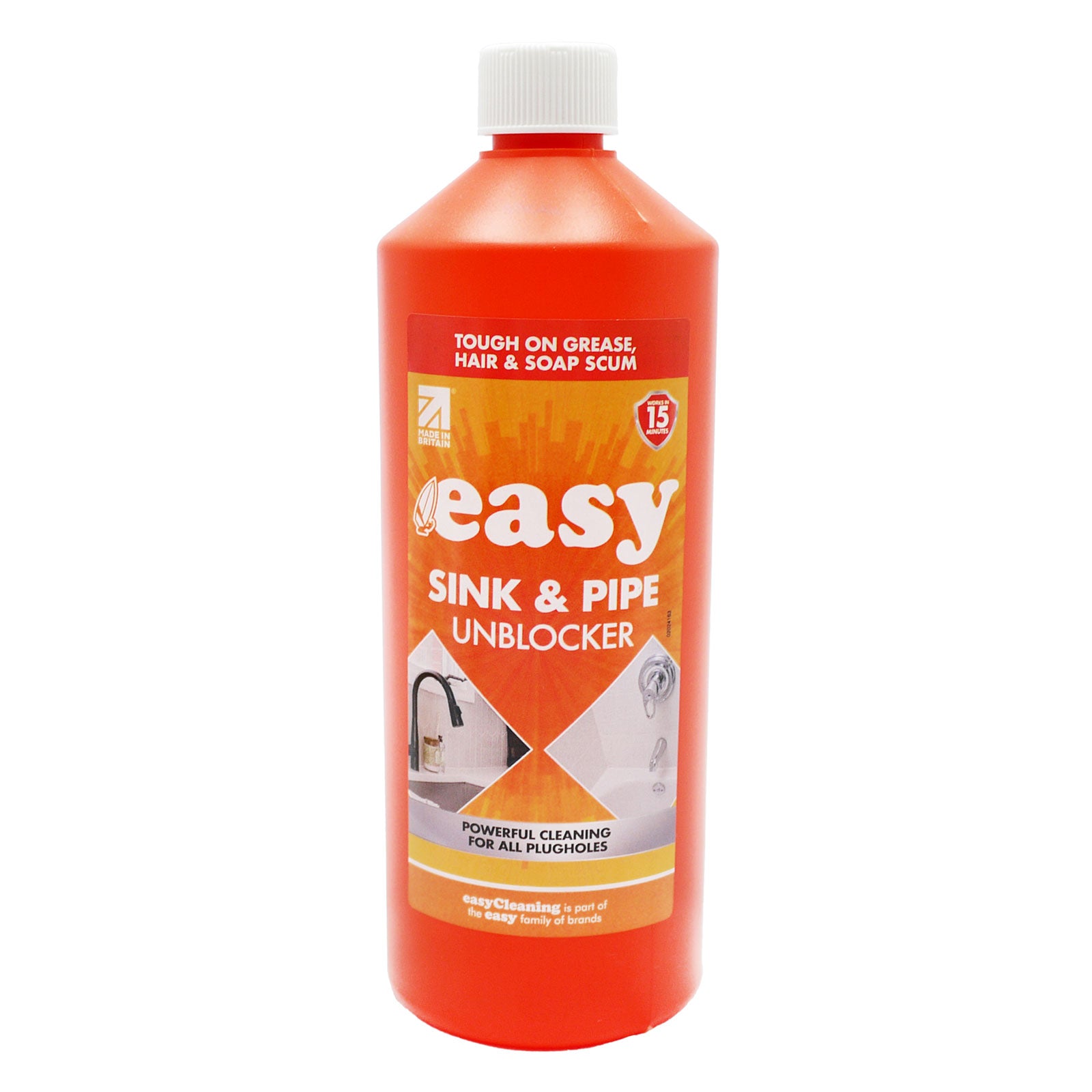 Easy Sink & Pipe Unblocker 1Litre - Powerful Cleaning