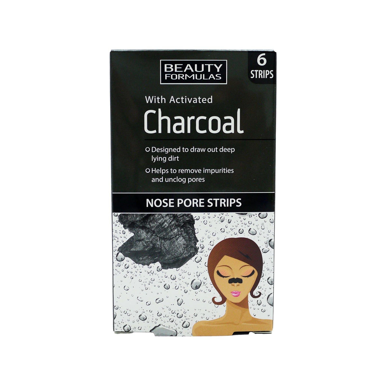 Beauty Formula 6 Pack Charcoal Nose Pore Strips