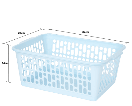 Large Handy Basket Cool Blue Durable Multi Purpose Storage Basket for Home Organization