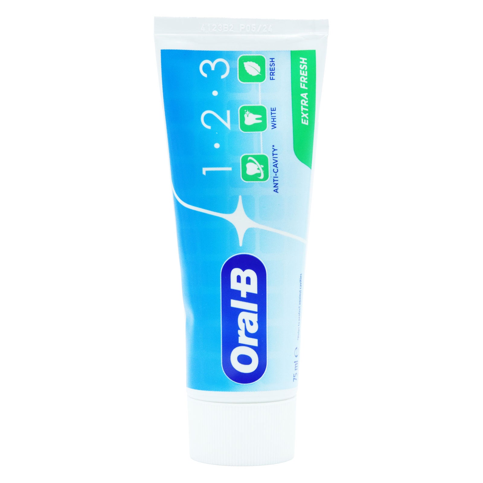 Oral B Toothpaste 123 Extra Fresh 75ML | High Quality Tissue Product Online - Product Image