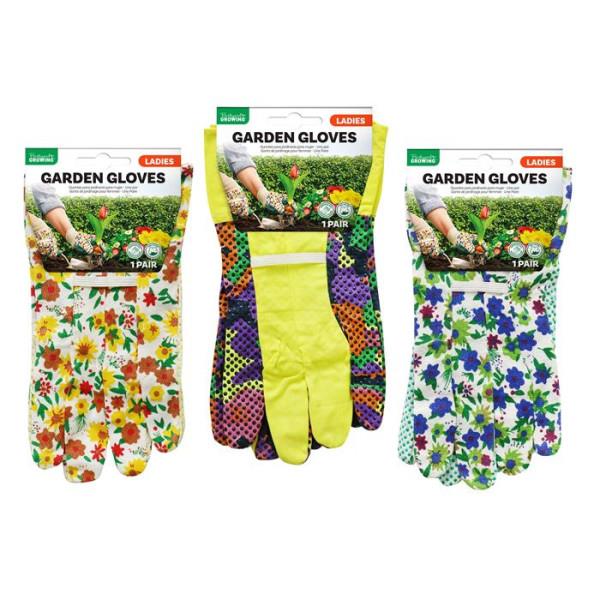 Ladies Garden Gloves With Dots