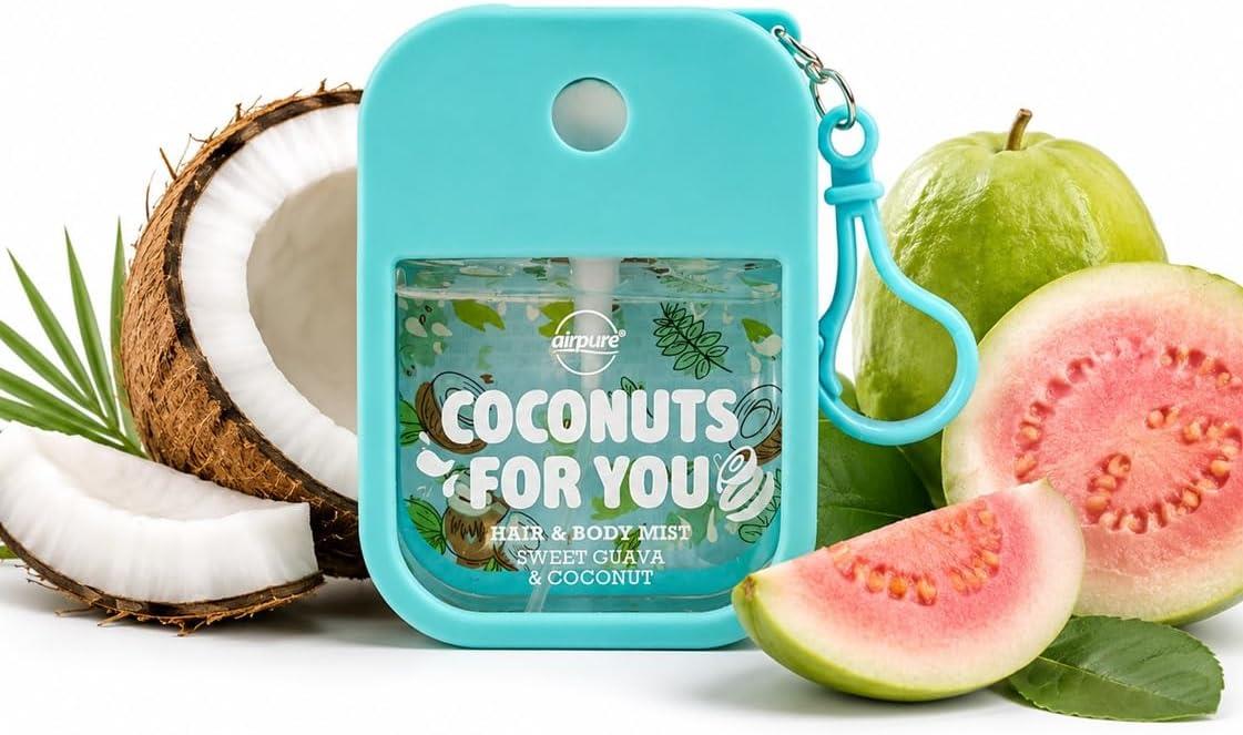 Airpure Hair & Body Mist keyring ( Tutti Cutie, Sunny Daze, Sugar Kisses,Coconut)