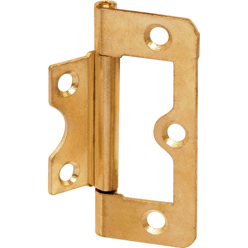 Flush Hinge Brass Plated 75mm