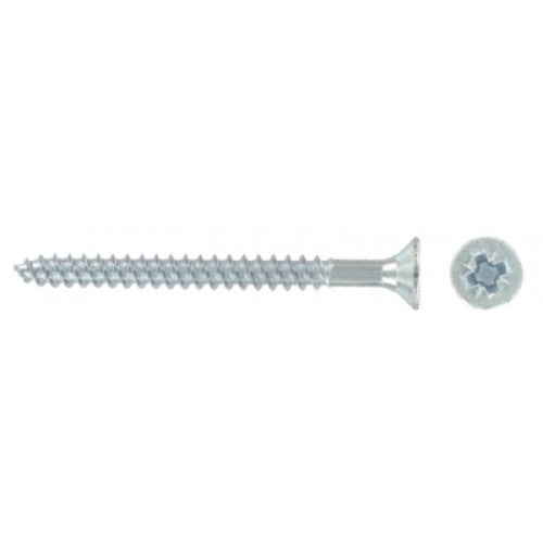 Fastpak  1 1/2 Pozi Countersunk Twinthread Woodscrews Zinc