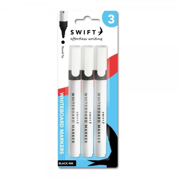Whiteboard Markers, 3pk Black
