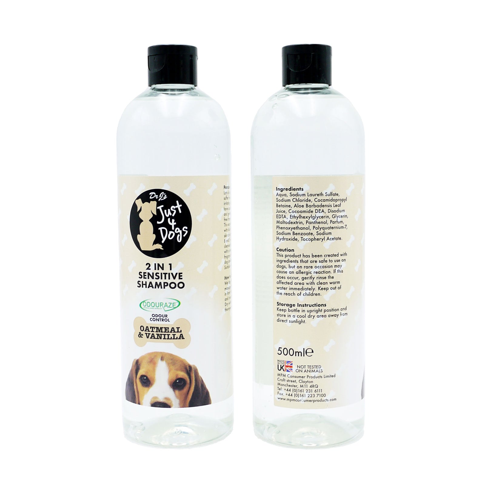 Just 4 Dogs Sensitive Oatmeal & Vanilla 2in1 500ml