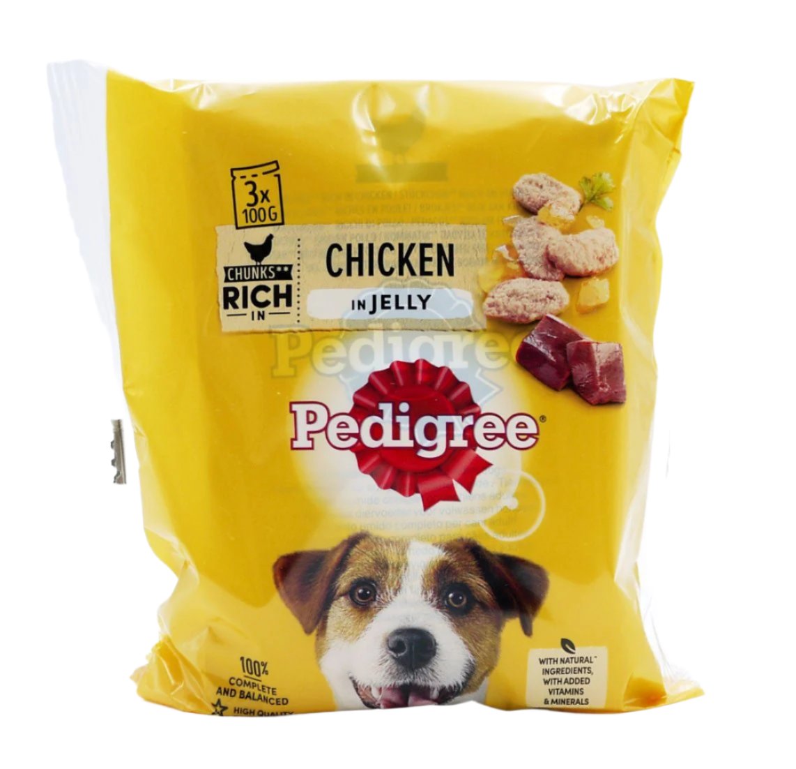 Pedigree Vital Chicken Jelly Pouches 3x100g