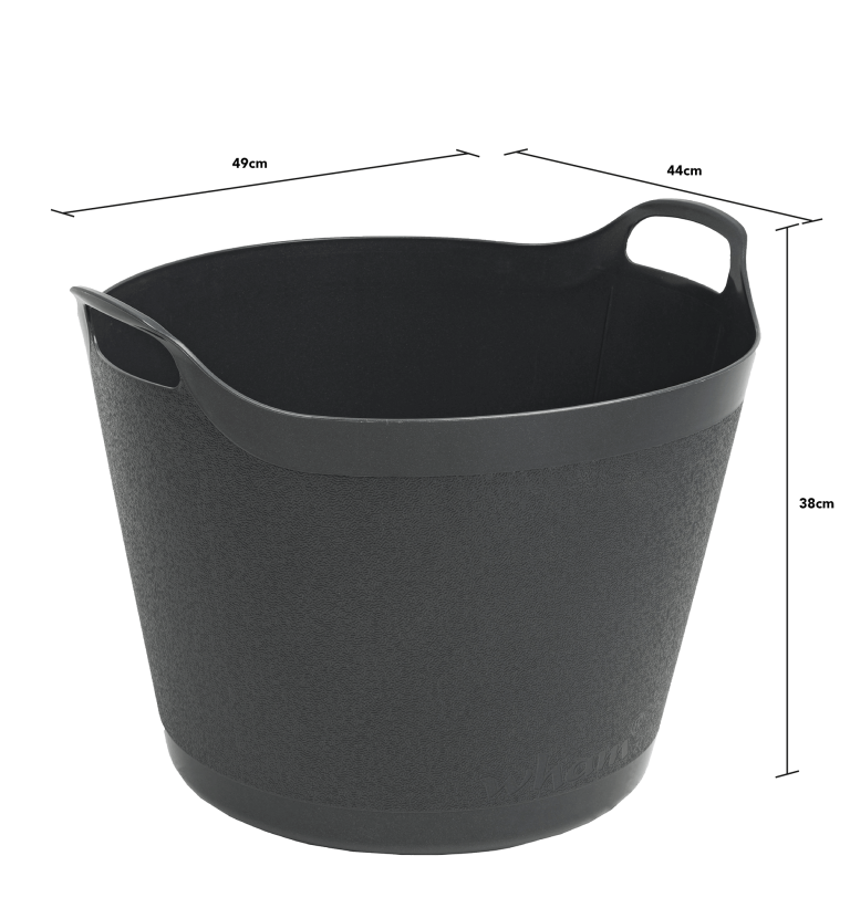 38 Litre Round Flexi Tub Graphite