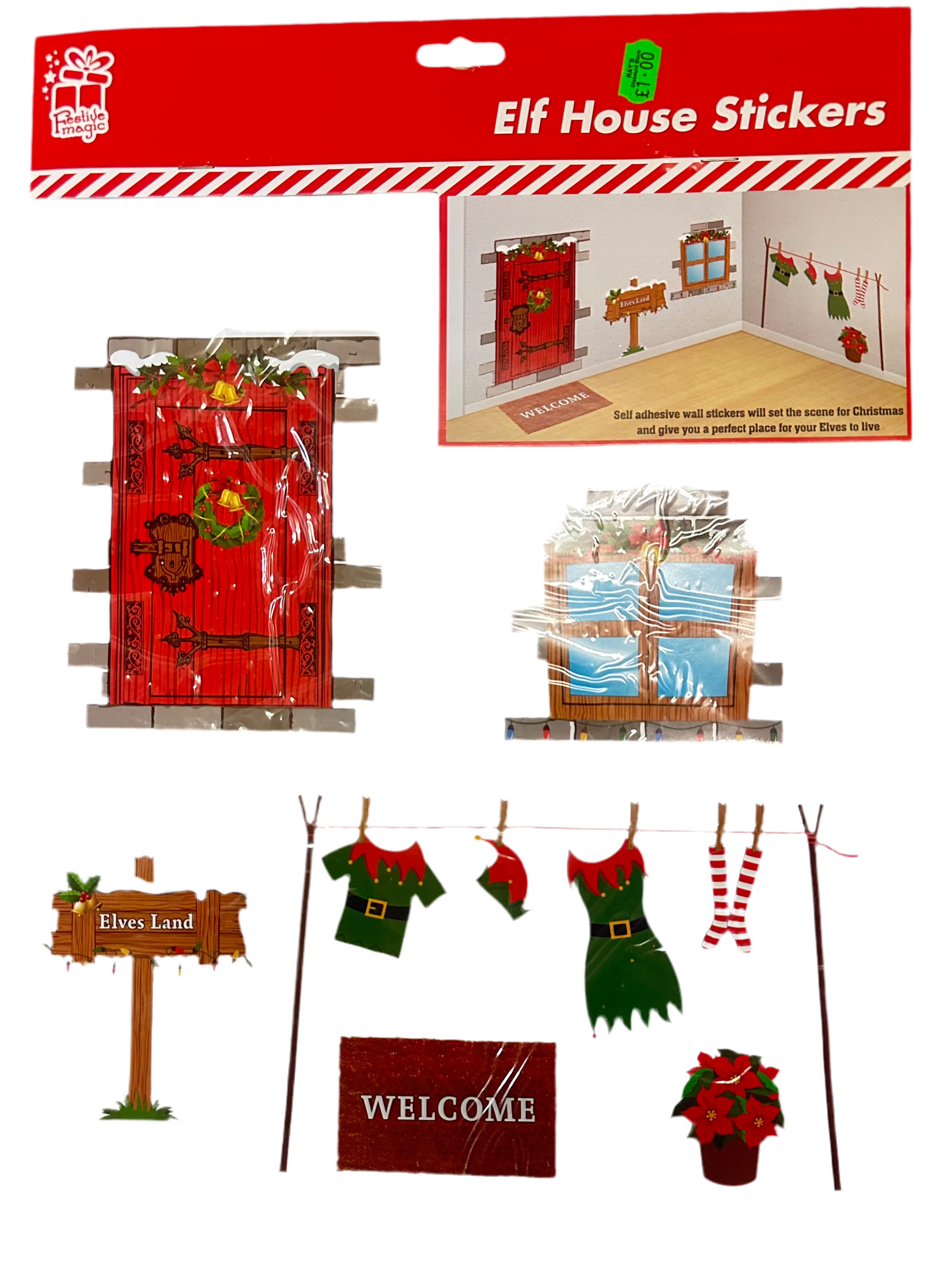 Christmas Elf House Stickers