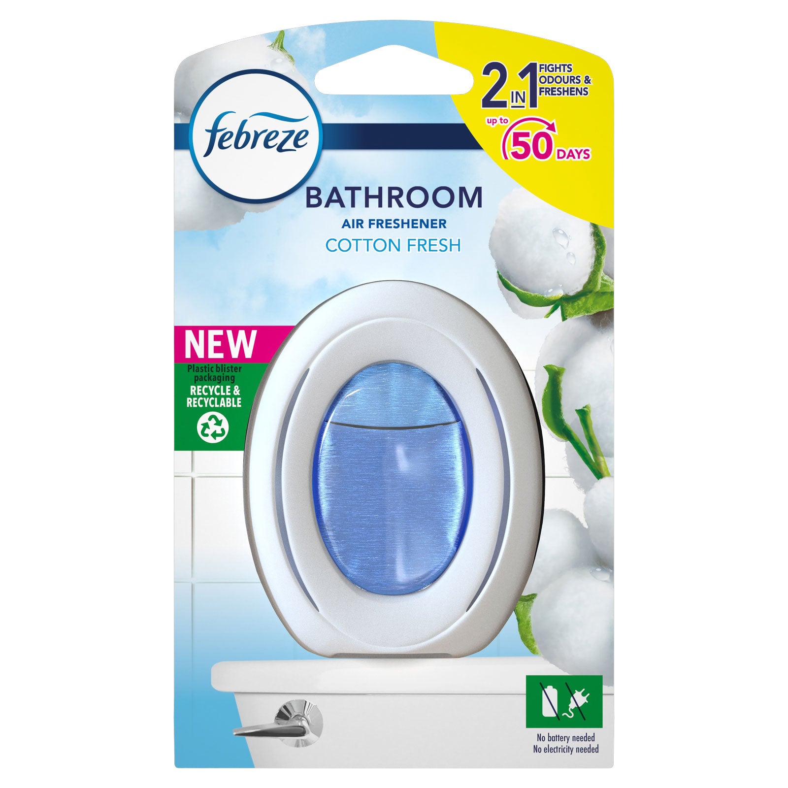 Febreze Bathroom Air Freshener Cotton Fresh 7.5ml