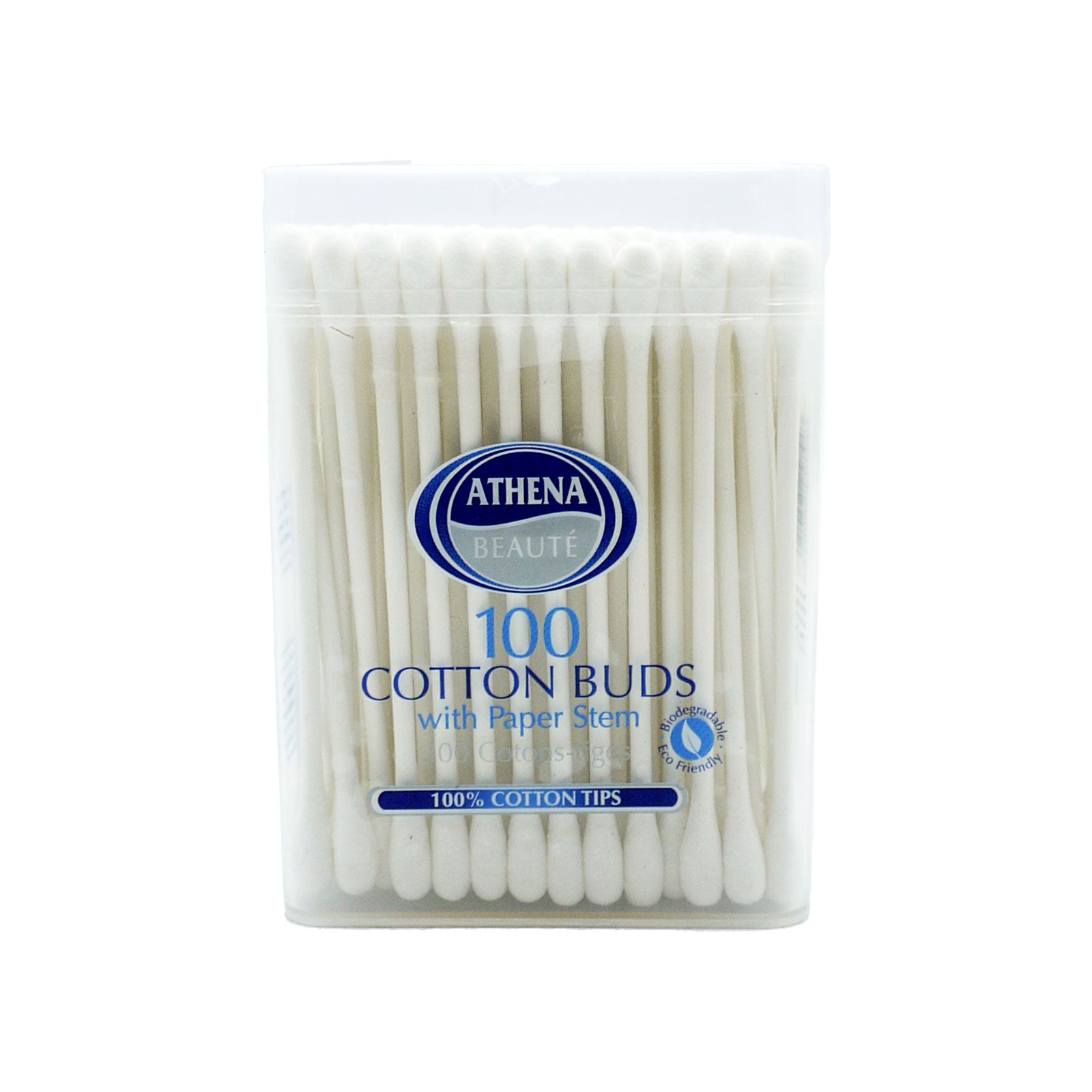 Athena Beaute Cotton Buds With Paper Stem 100pk