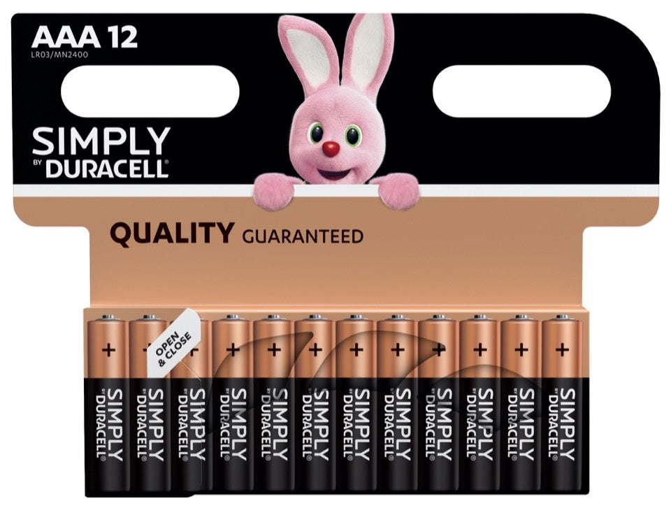 Simply Duracell AAA 12 Batterries