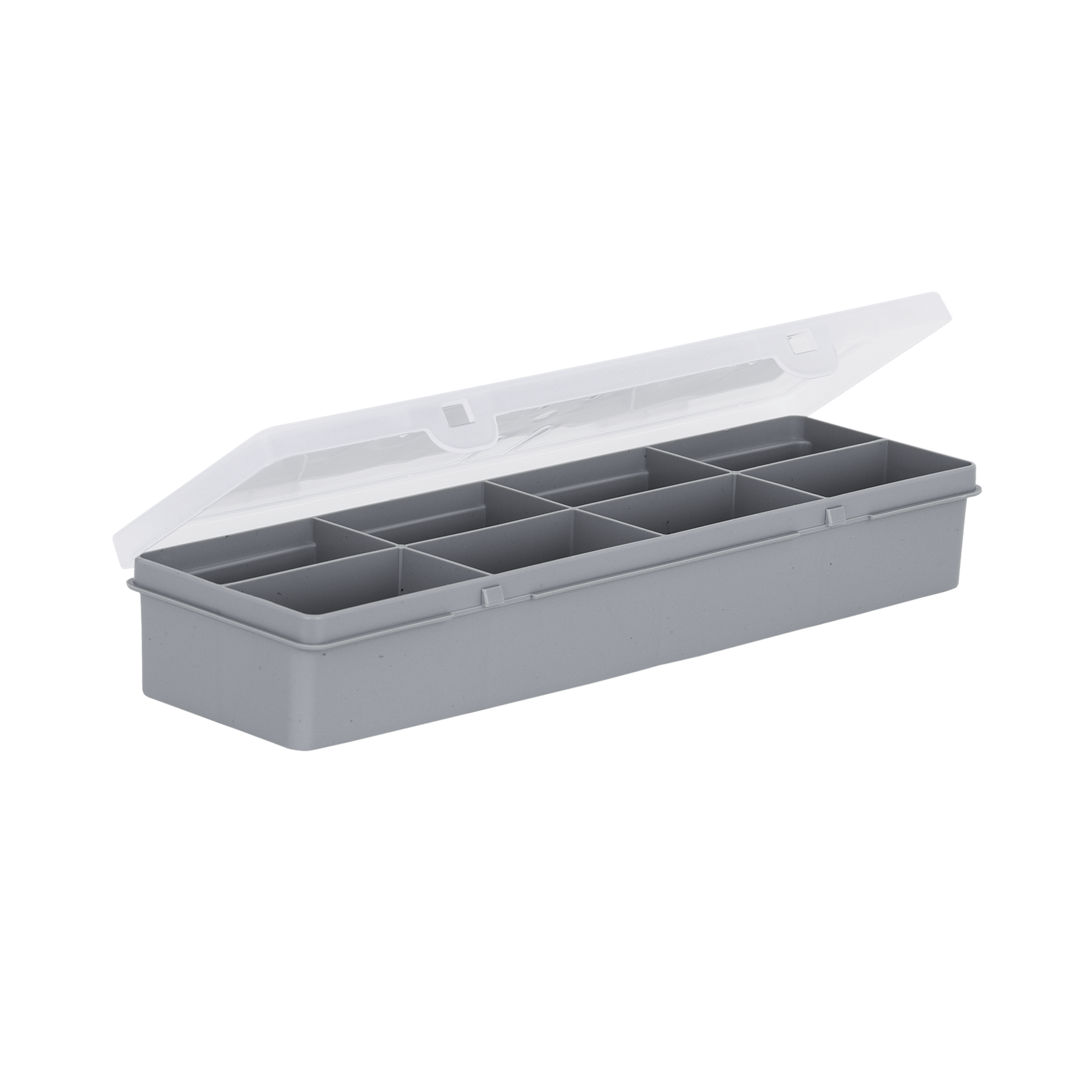 Organiser 4.01 30cm Box 8 Divs Upcycle Soft Grey/Clear