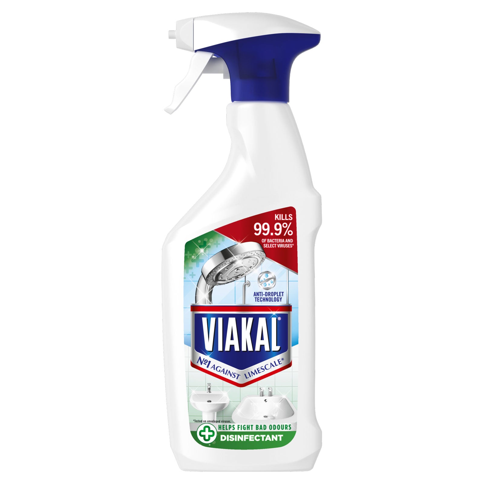 Viakal 3 in 1 Bathroom Limescale Remover Anti-Bacterial Spray 500ml