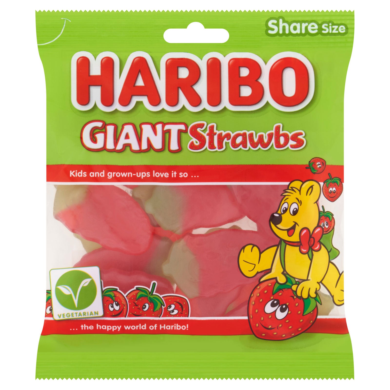 HARIBO Giant Strawbs Bag 175g 08/2024