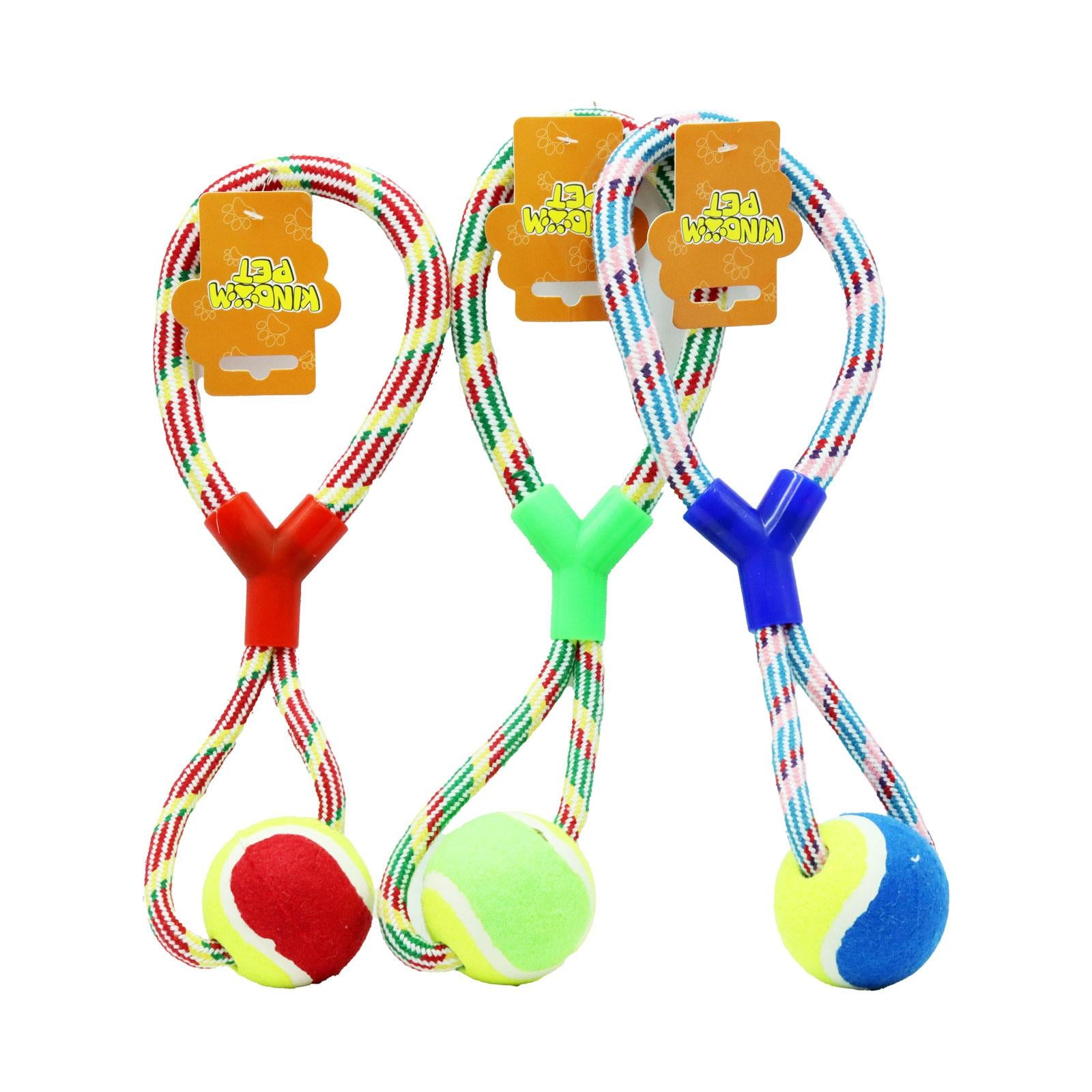 Dog Rope Toy With Ball 35cm