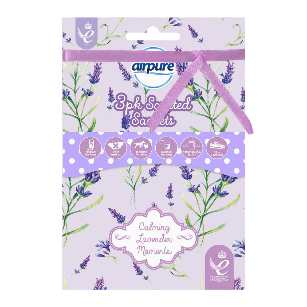 Airpure Vintage Collection Scented Sachet (3 Pack) - Calming Lavender Moments