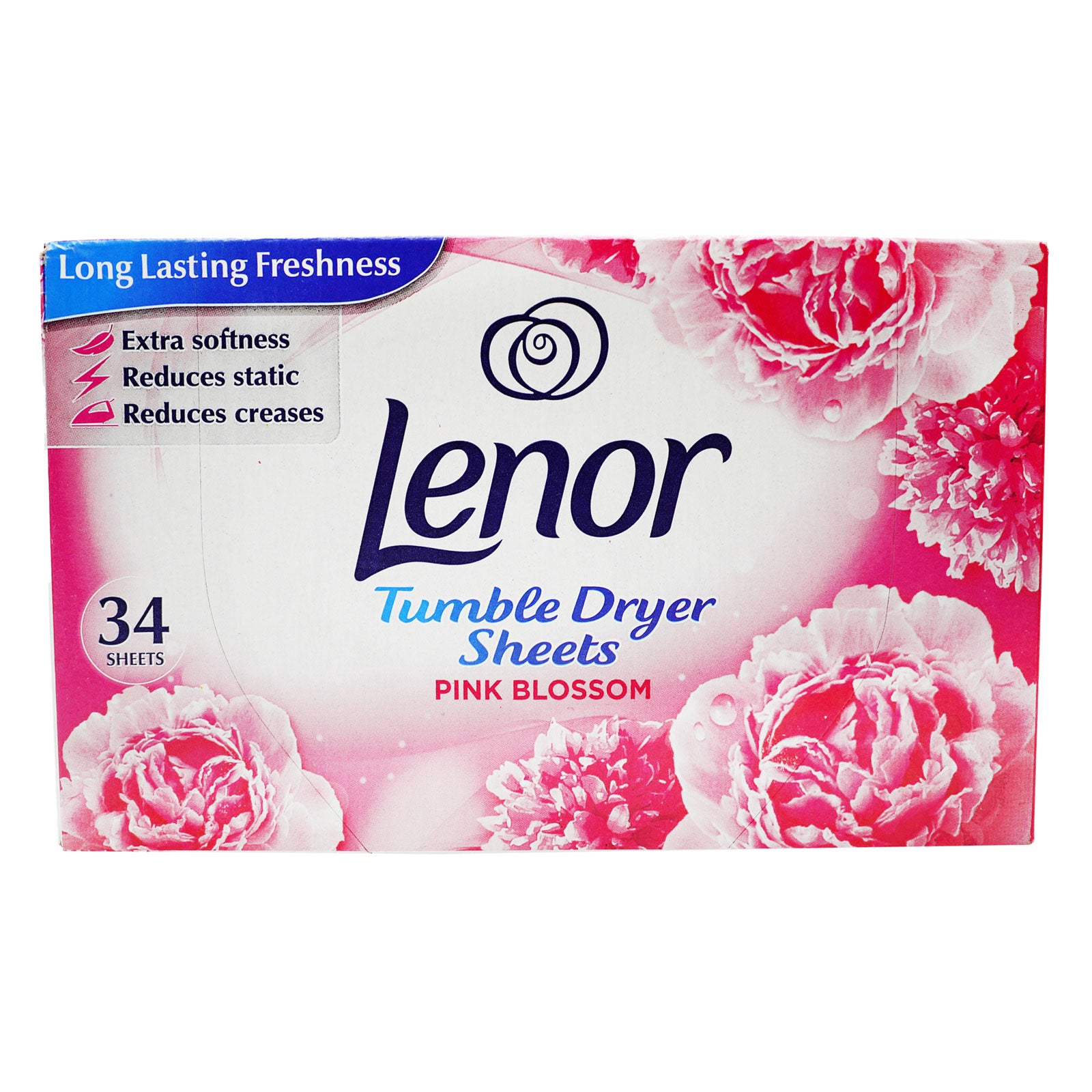 Lenor Tumble Dryer Sheets Pink Blossom 34 Sachets