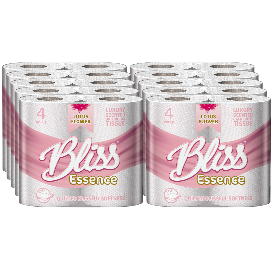 Luxury Scented Bliss Bath Tissue Paper 40 Rolls 2Ply Lotus Flower