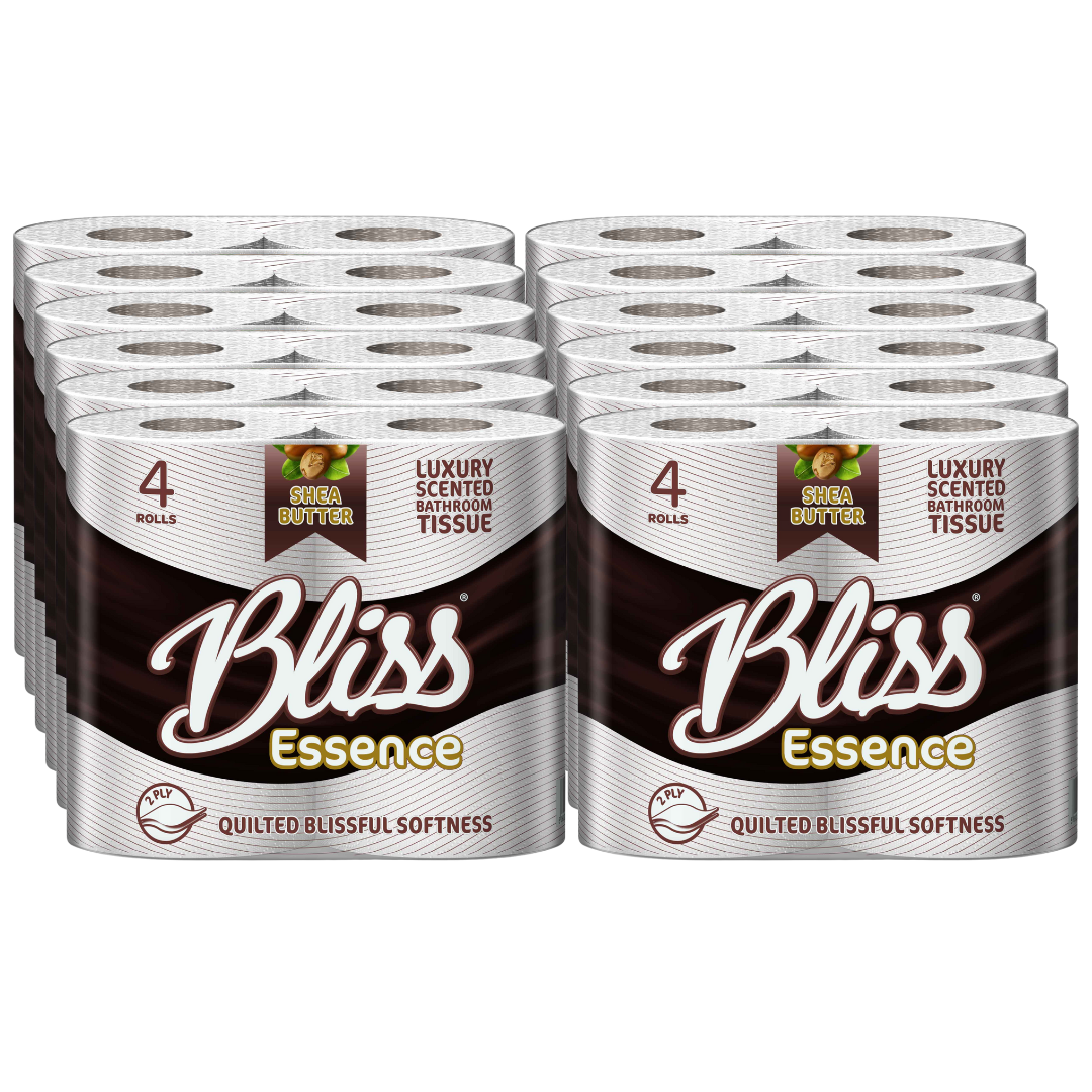 Luxury Scented Bliss Bath Tissue Paper 40 Rolls 2Ply Shea Butter