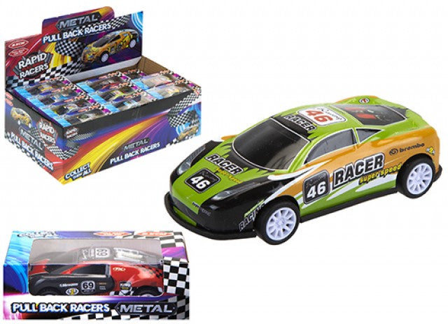 Pull Back & Go Alloy Car Assorted Designs 8.5 Cm