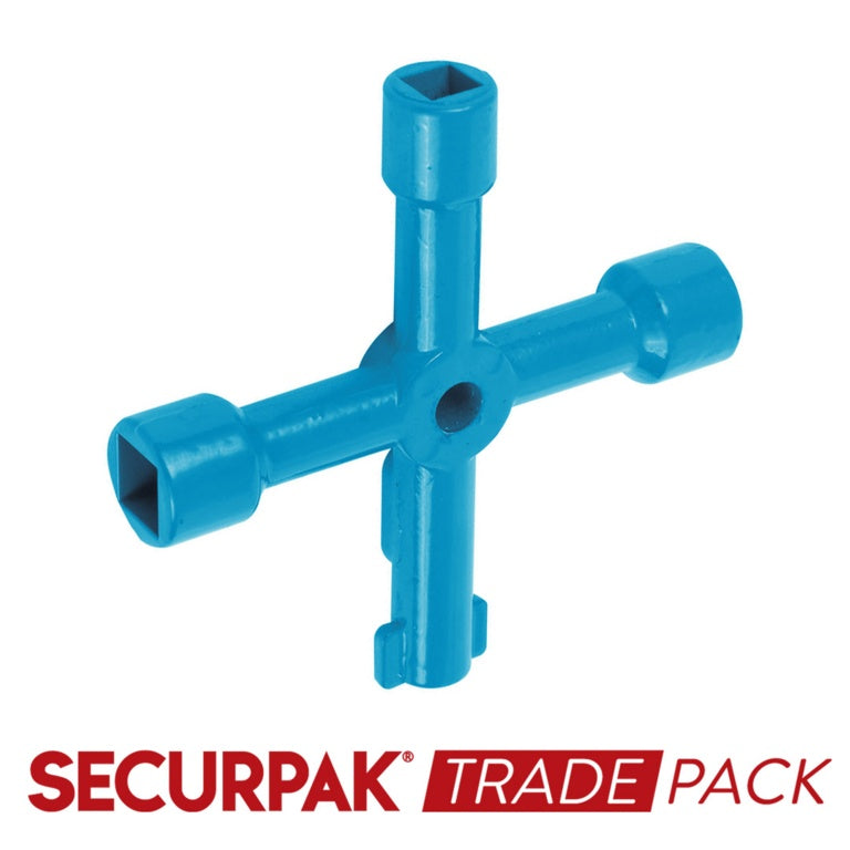 Securpak 4 Way Utility Key Plastic 5 Pack