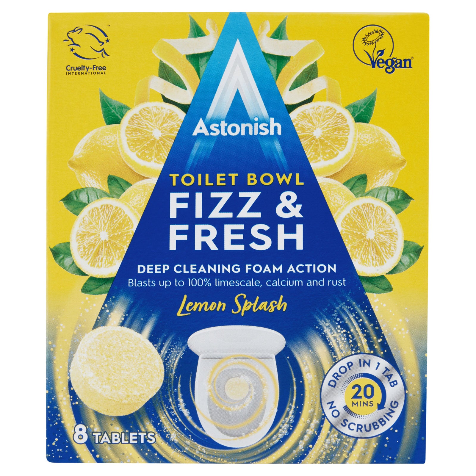 Astonish Toilet Bowl Fizz & Fresh Lemon Splash 8 Tablets