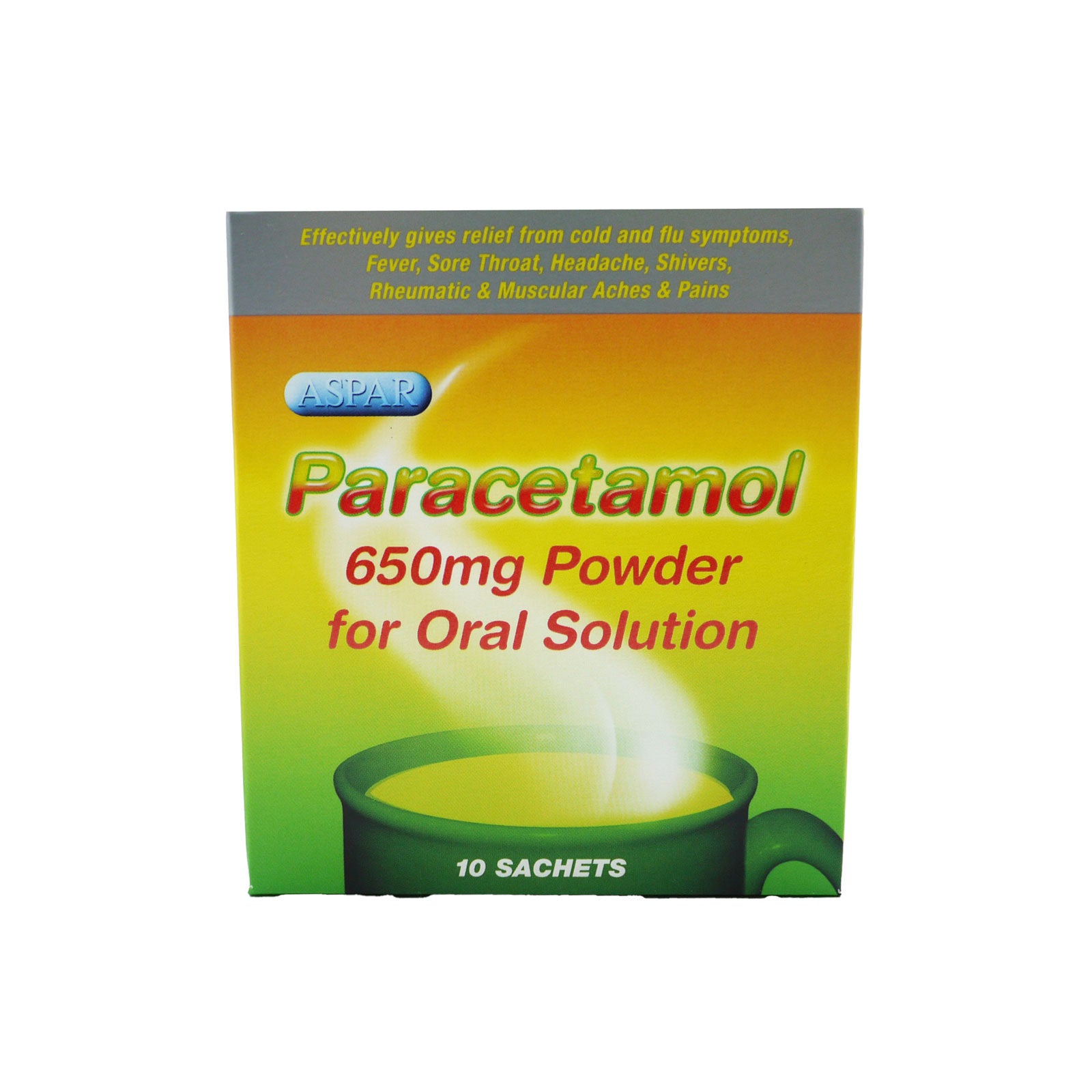 Paracetamol 650mg Powder For Oral Solution 10 Satchets