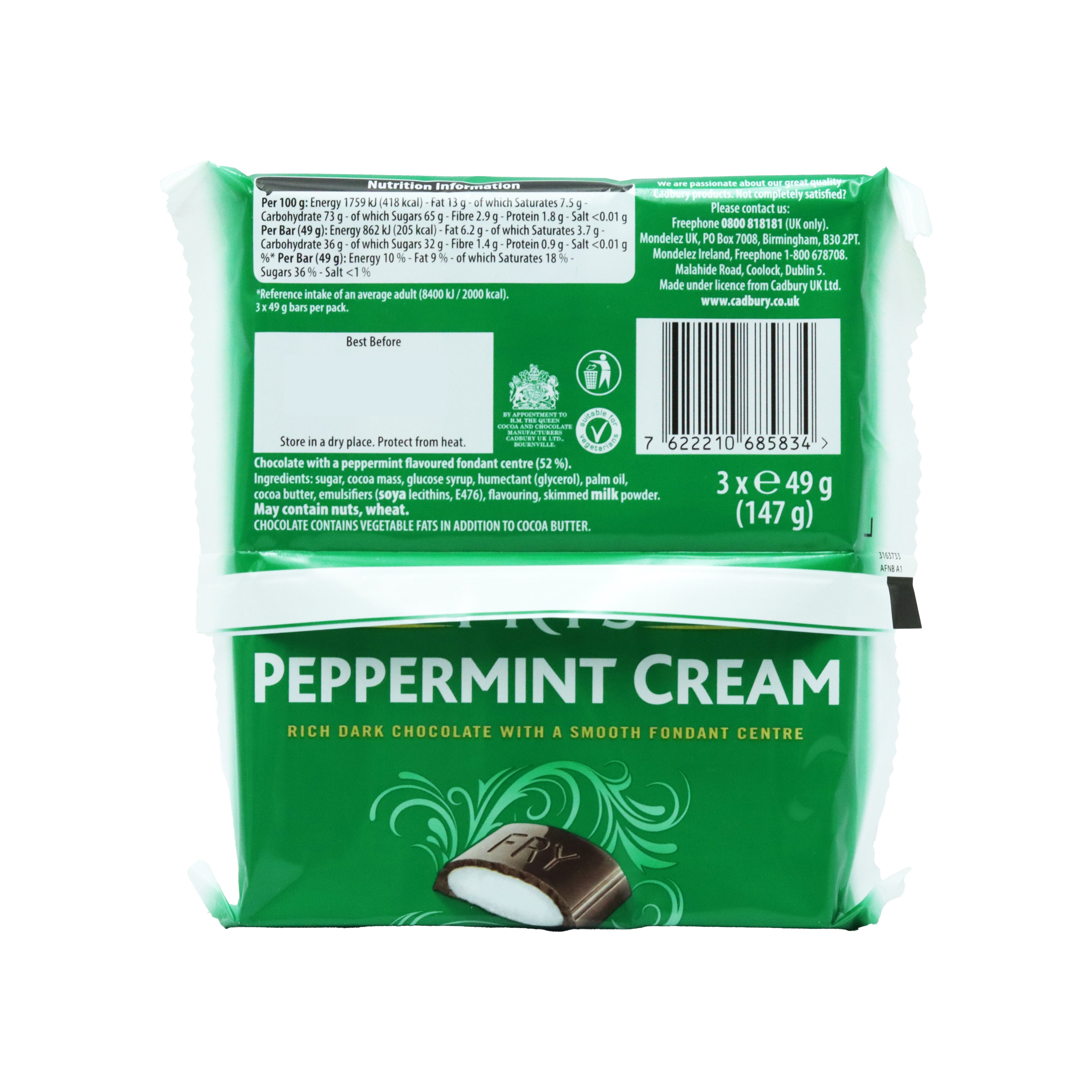 Fry's Peppermint Cream 3 Pack 147g 20/06/2024