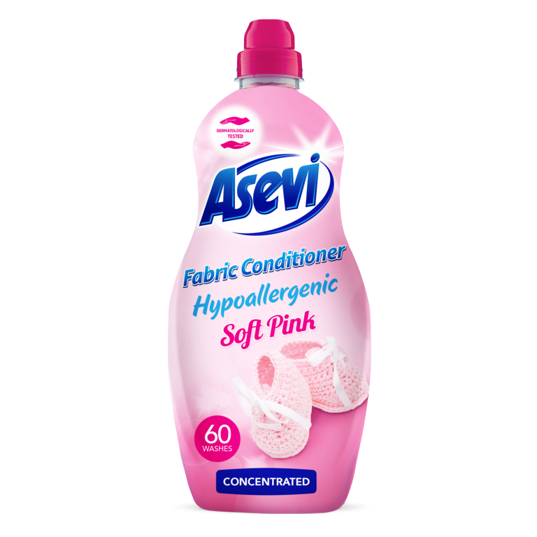 Asevi Fabric Conditioner Soft Pink 60 Washes Concentrated 1380ml