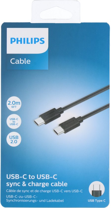 Philips Cable 2m USB TO USB