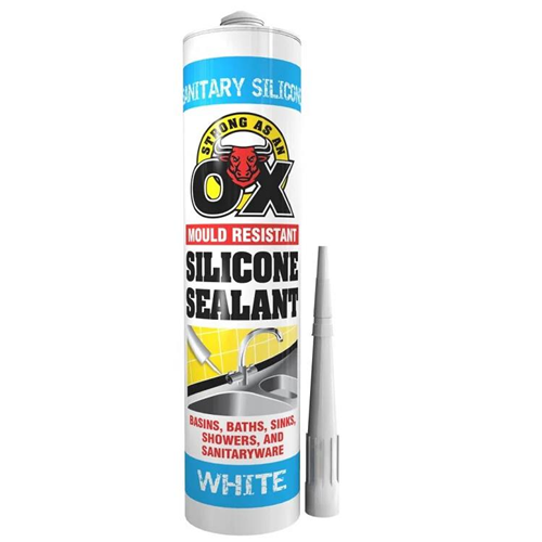 Strong as an Ox Mould Resistant Silicone Sealant White 300ml