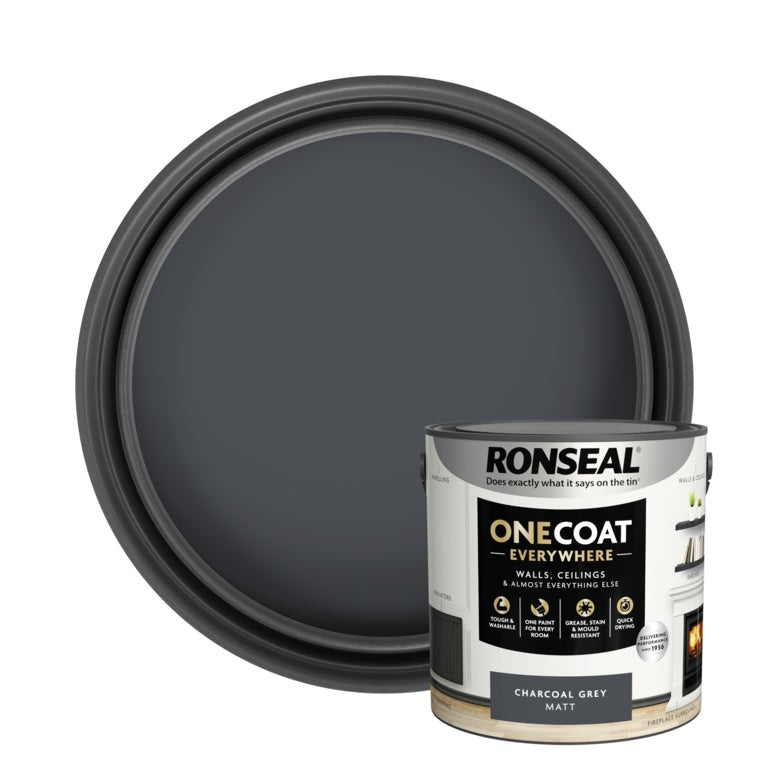 Ronseal One Coat Charcoal Grey Matt 2.5L