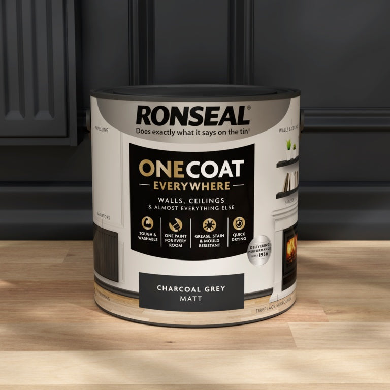 Ronseal One Coat Charcoal Grey Matt 2.5L