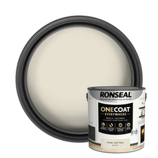Ronseal One Coat Everywhere Matt Paint 2.5L Pure Cotton