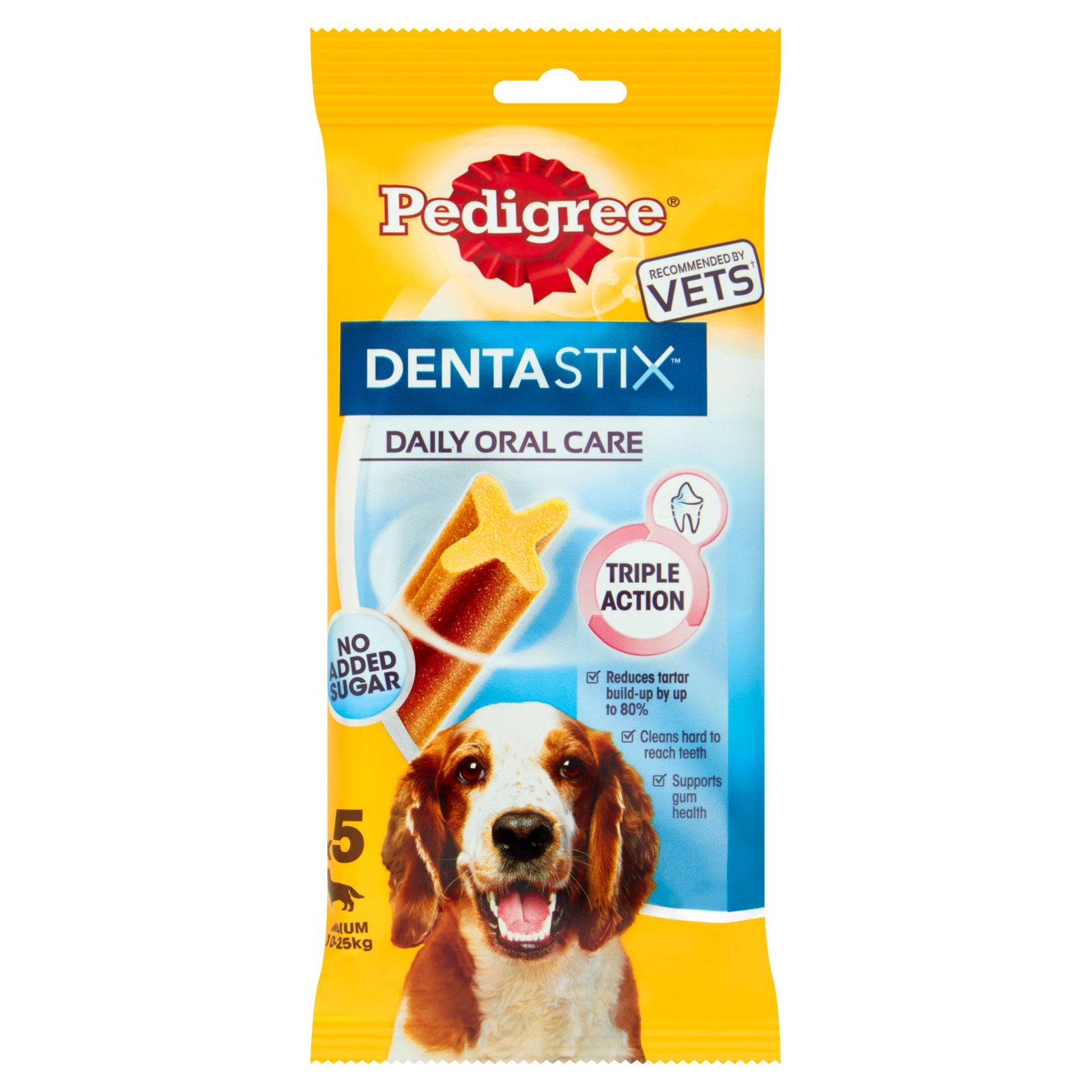 Pedigree Dentastix Daily Adult Medium Dog Dental Treats 128g 5 Pack