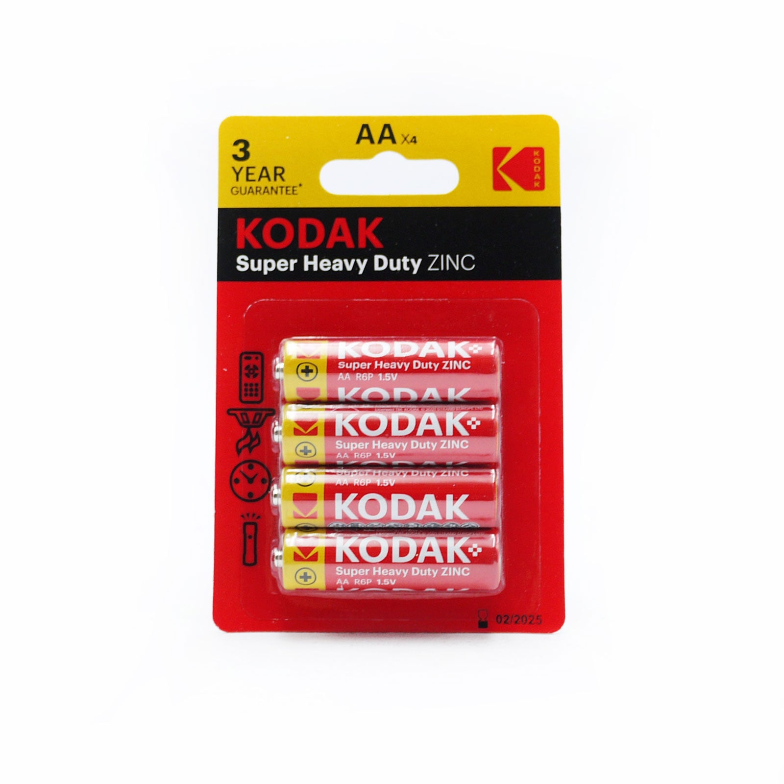 Kodak AAx4 Super Heavy Duty Zinc Batterries