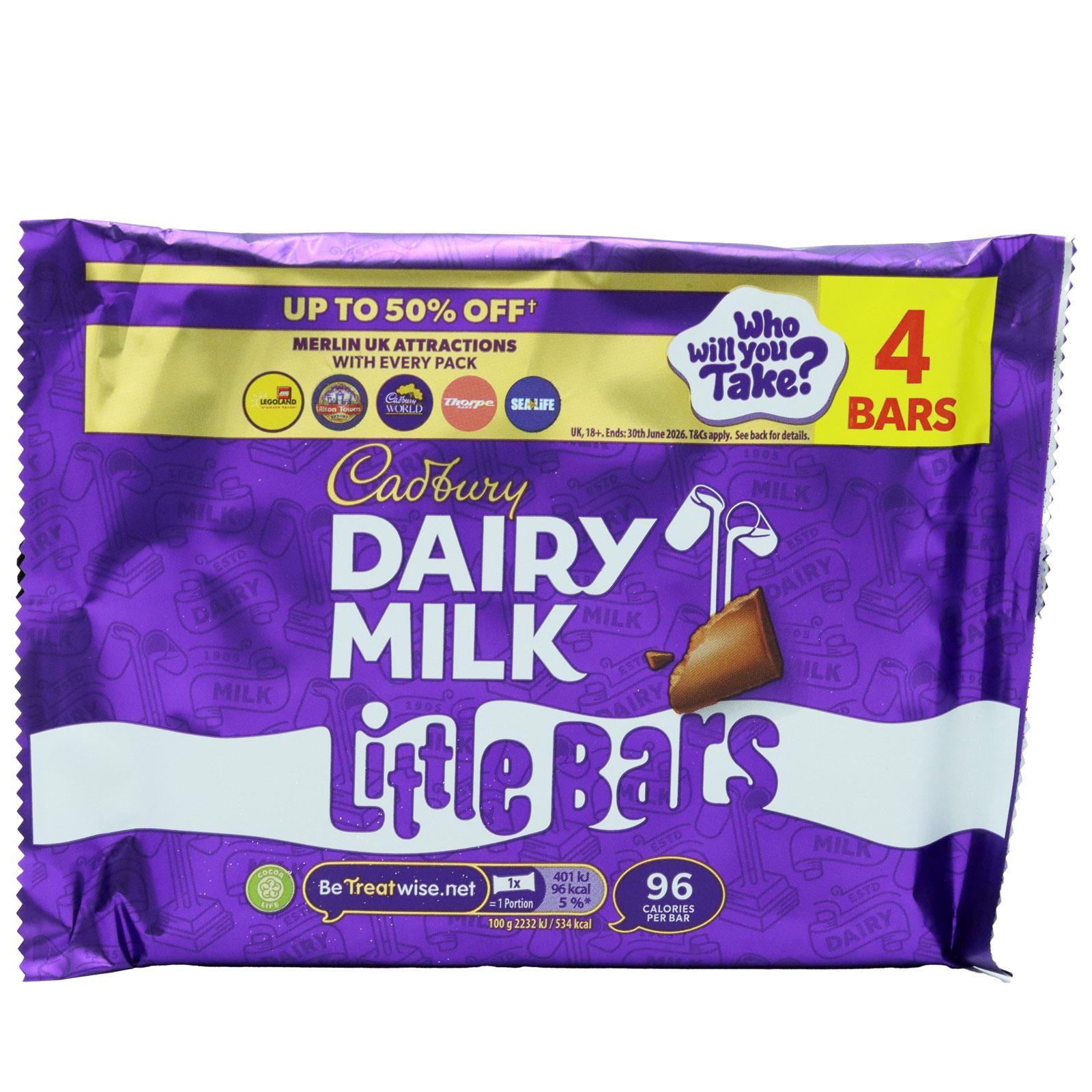 Cadbury Dairy Milk Little Bars 4pk 17/09/26