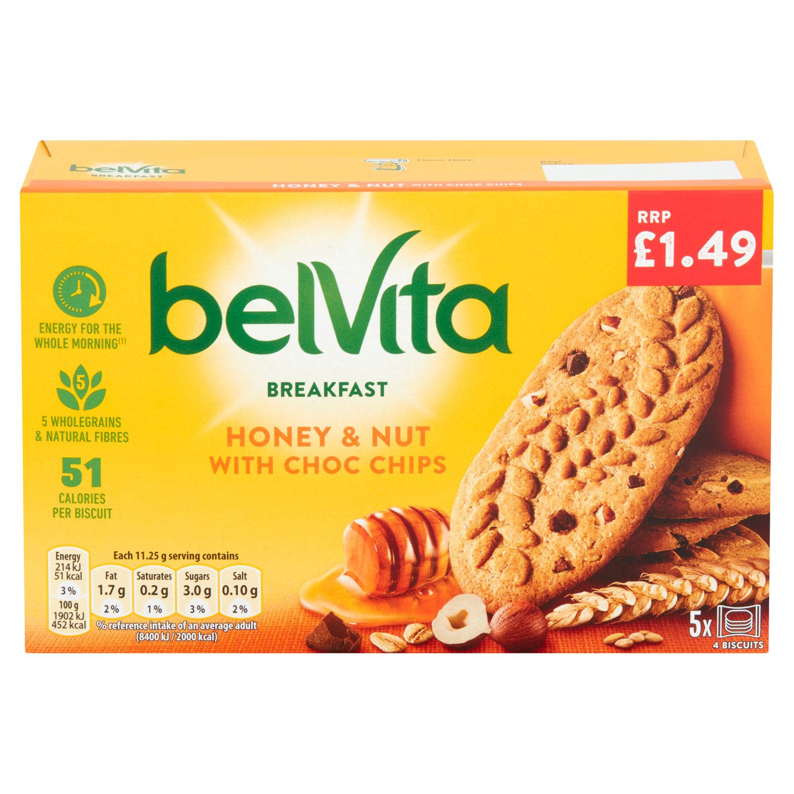 Belvita Honey & Nut 5x20 Biscuits