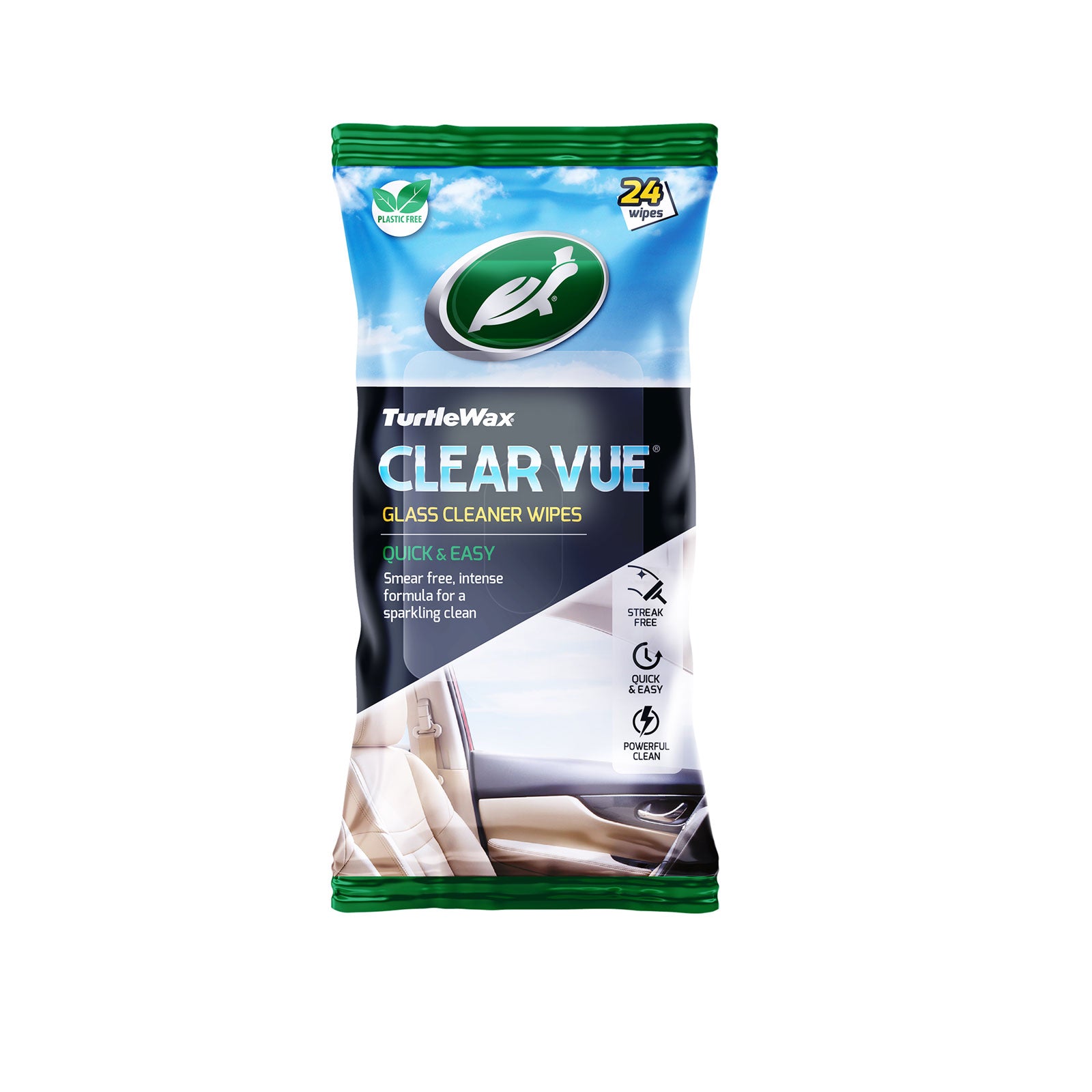 TurtleWax Clear VUE Glass Cleaner Wipes 24 Wipes