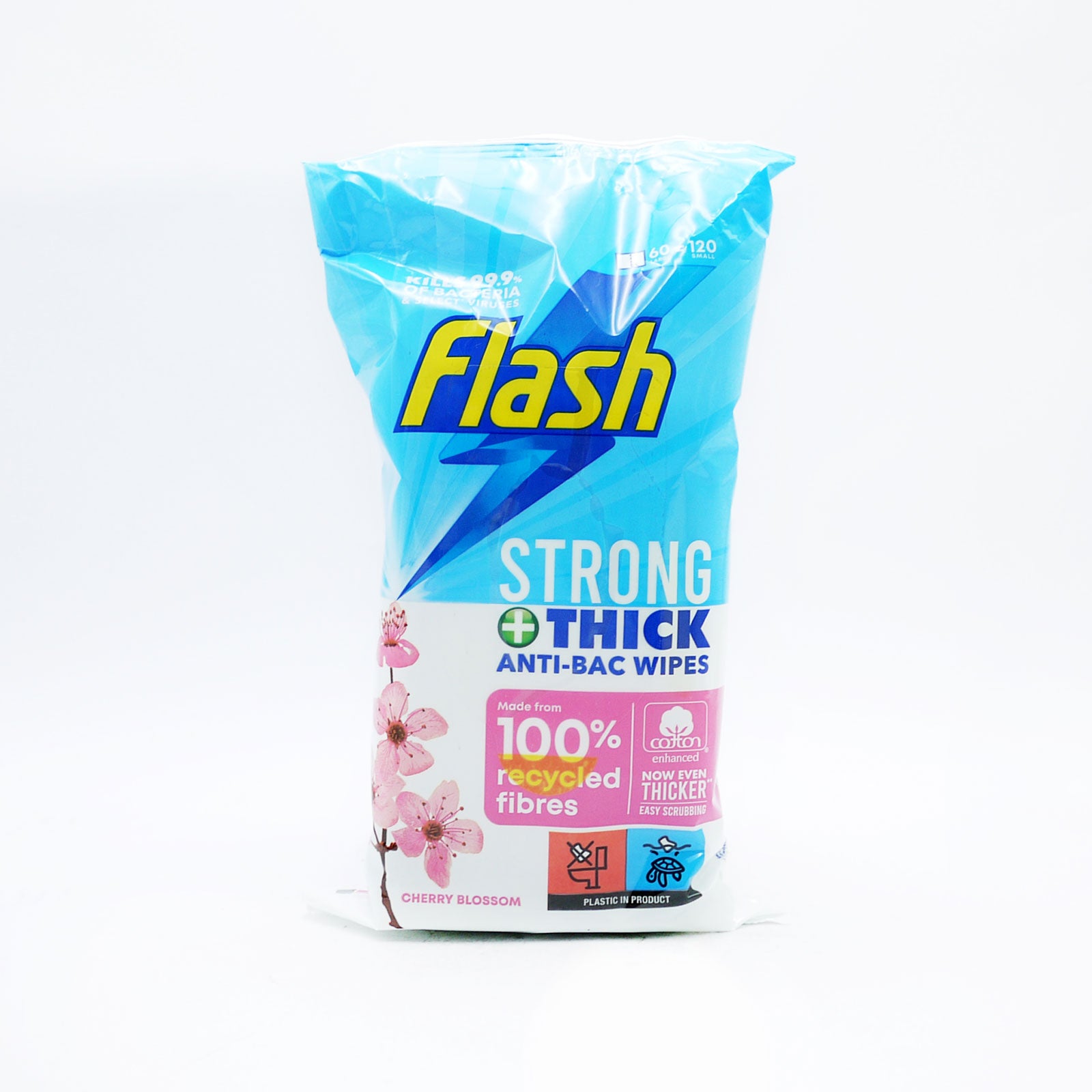 Flash Strong & Thick Anti-Bac 60 Large Wipes