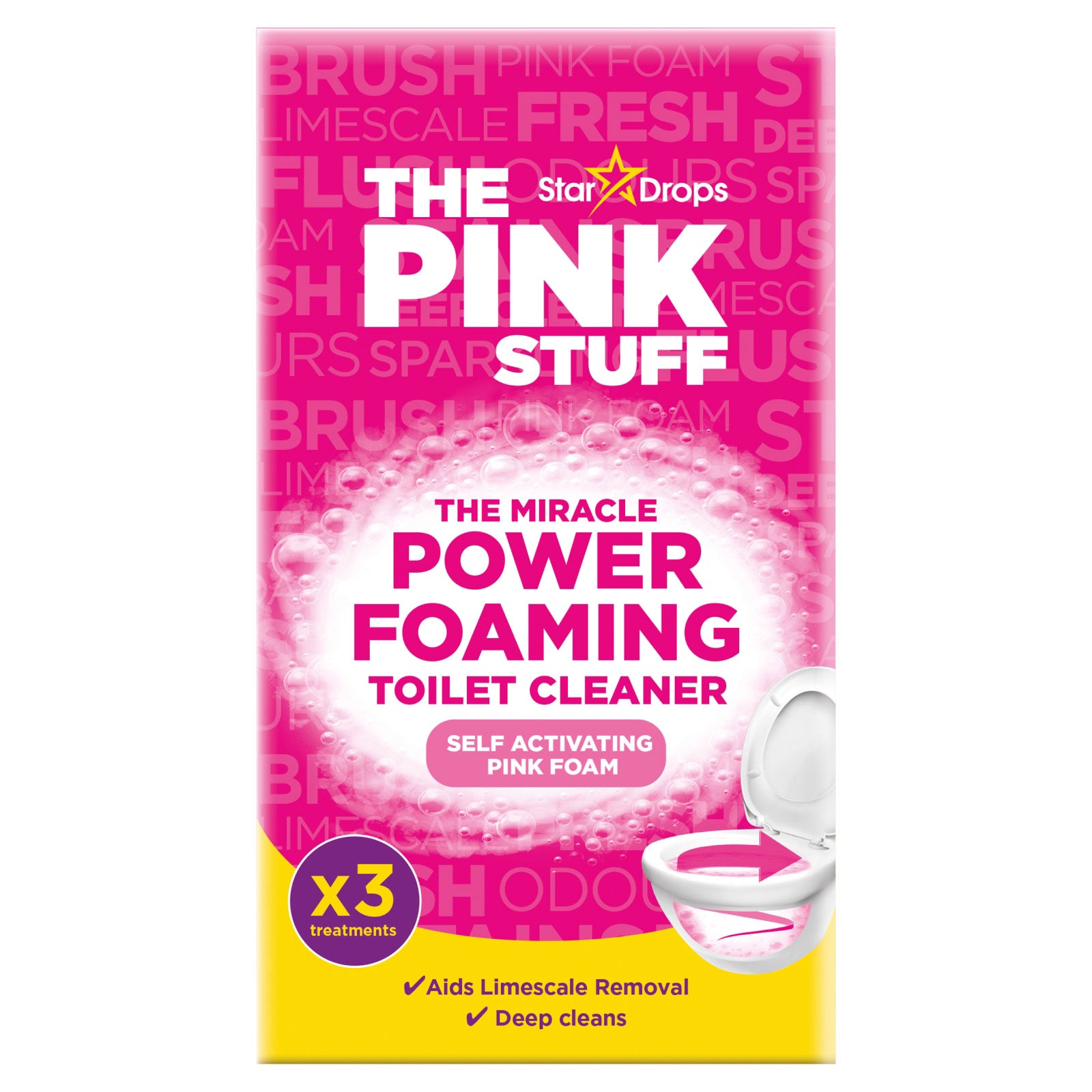 The Pink Stuff Miracle Foaming Toilet Cleaner 3 x100g