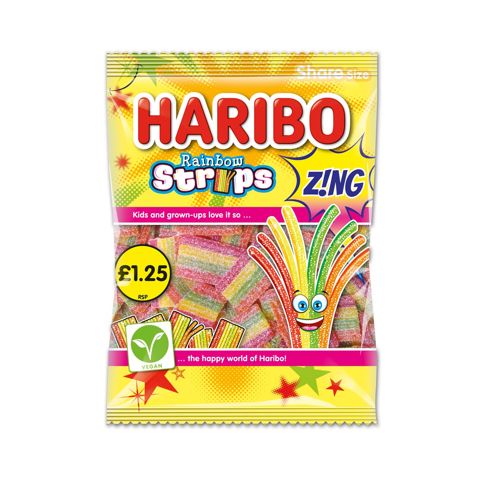 Haribo Rainbow Strips Zing 130g