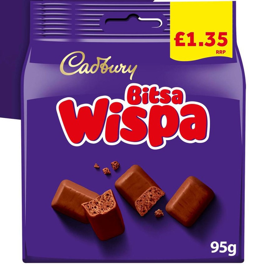 Cadbury Bitsa Wispa Chocolate Bag 85g