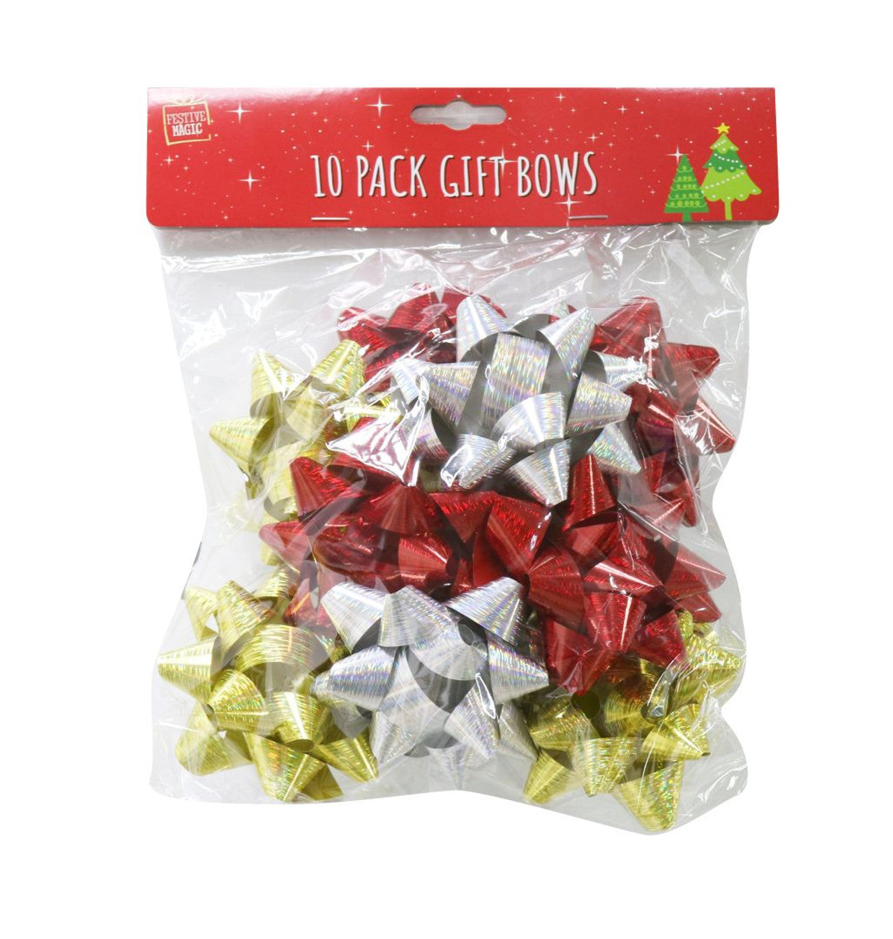 Festive Magic 10 Pack Gift Bows